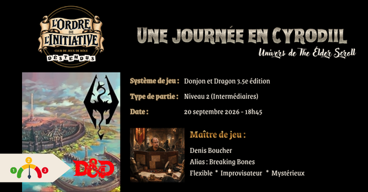 20 septembre 2026 - Une journée en Cyrodiil