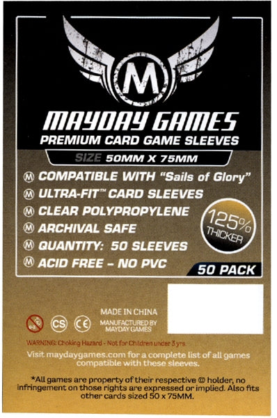 Mayday premium sleeves 50 x 75mm