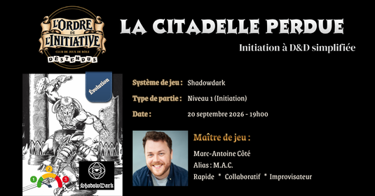 20 septembre 2026 - La citadelle perdue