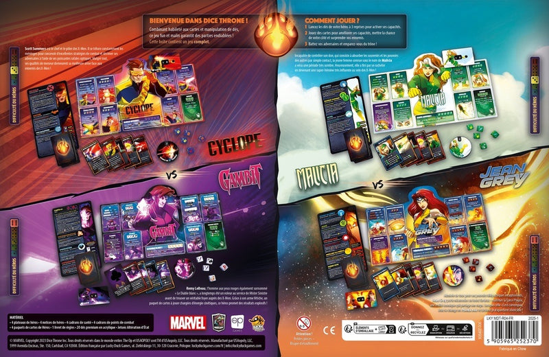 Chargez l'image, Marvel Dice Throne - X-men : Cyclops, Gambit, Rogue, Jean Grey vf
