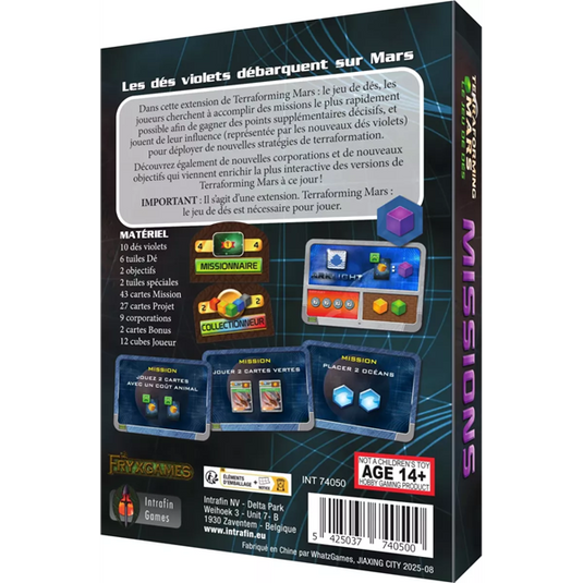 Terraforming mars Le jeu de Dés - Missions (extension)